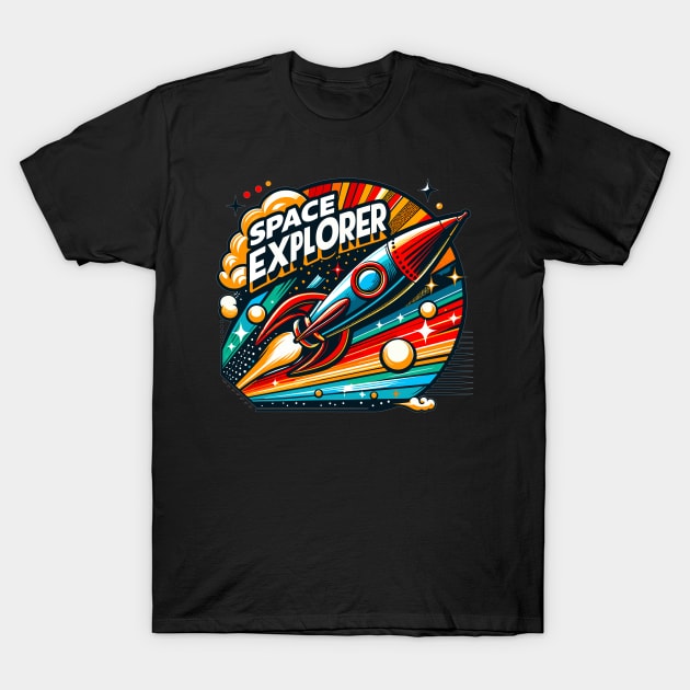 Rocket Space Explorer T-Shirt by Vehicles-Art